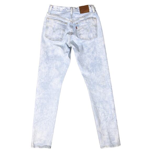 Levi's 501 Button Fly Light Wash Skinny Jeans 25X30 - Picture 5 of 9